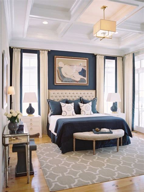 modern navy blue bedroom ideas.